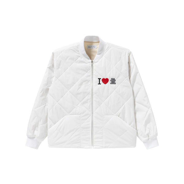 I LOVE BEP QUILTING JACKET WHITE