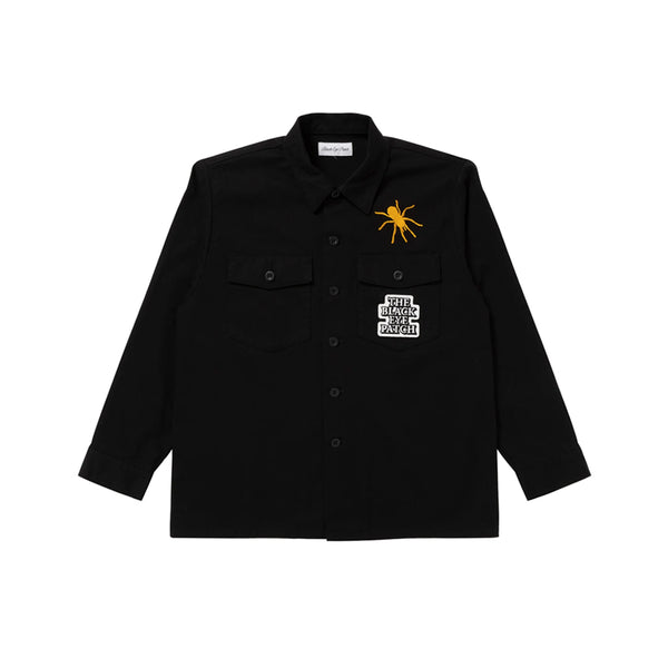 Spider Web Military Shirt, Black