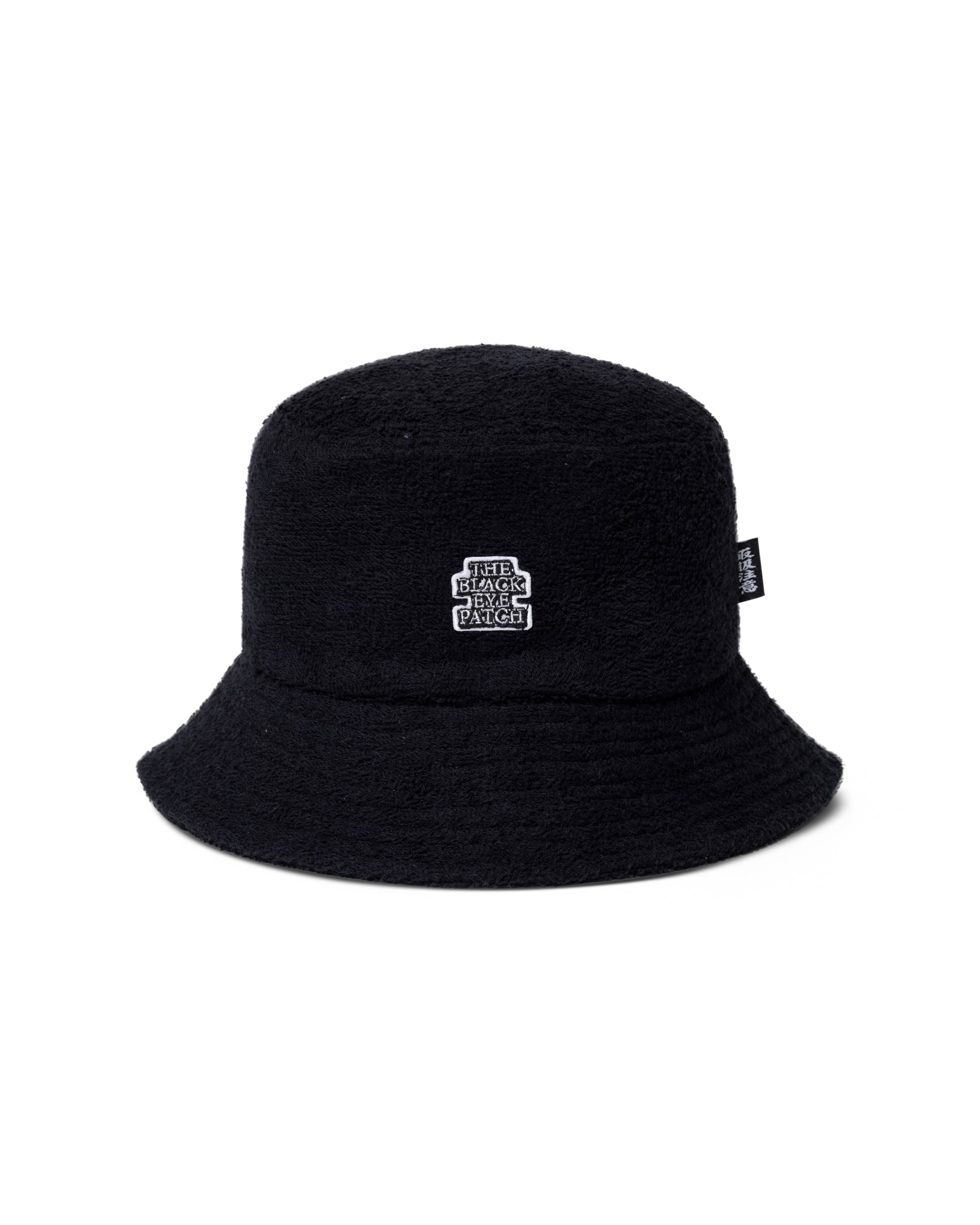 BLACK EYE PATCH OG LABEL PILE BUCKET HAT - ハット