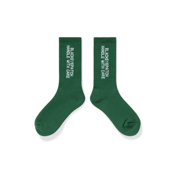 HANDLE WITH CARE SOCKS GREEN