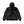 HANDLE WITH CARE HOODED FUR JACKET BLACK