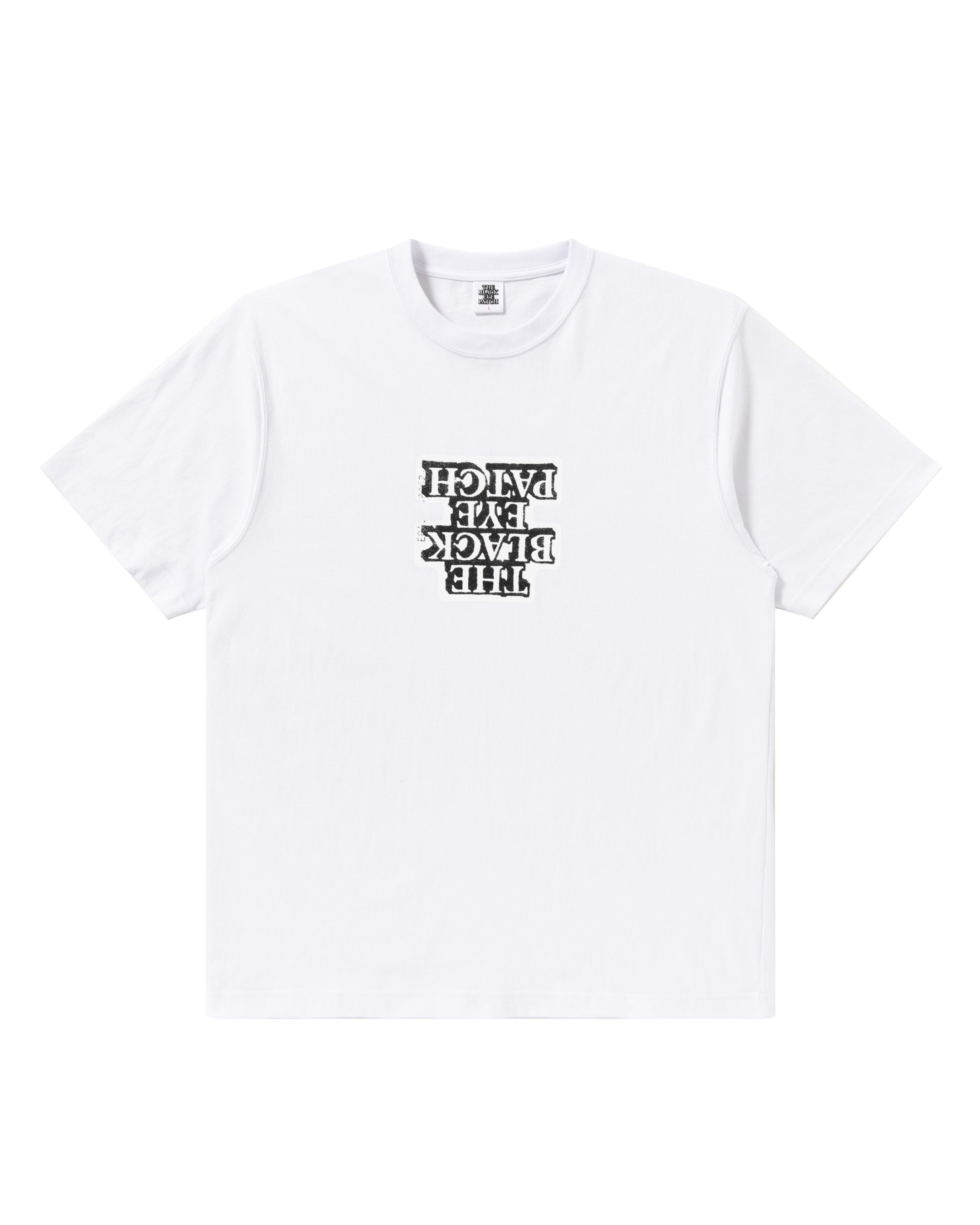 FLIPPED OG LABEL TEE WHITE – BlackEyePatch