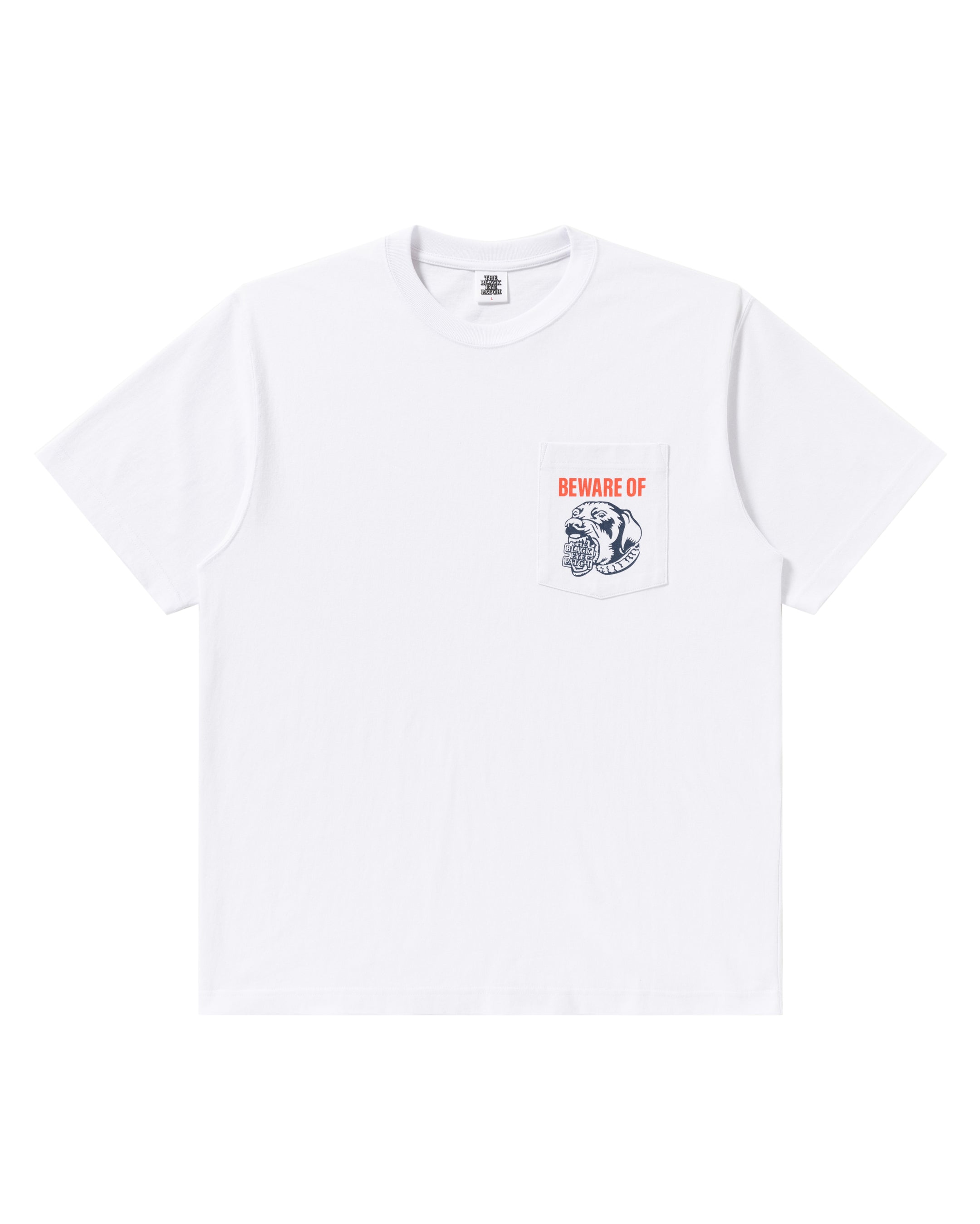 BEWARE OF BEP POCKET TEE WHITE