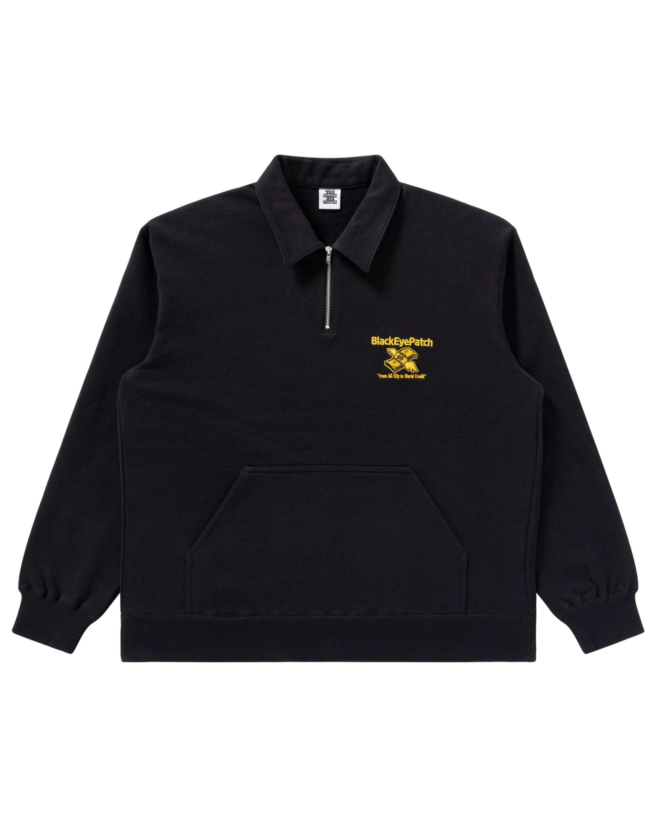 DOLLAR BAND HALF ZIP SWEAT BLACK – BlackEyePatch