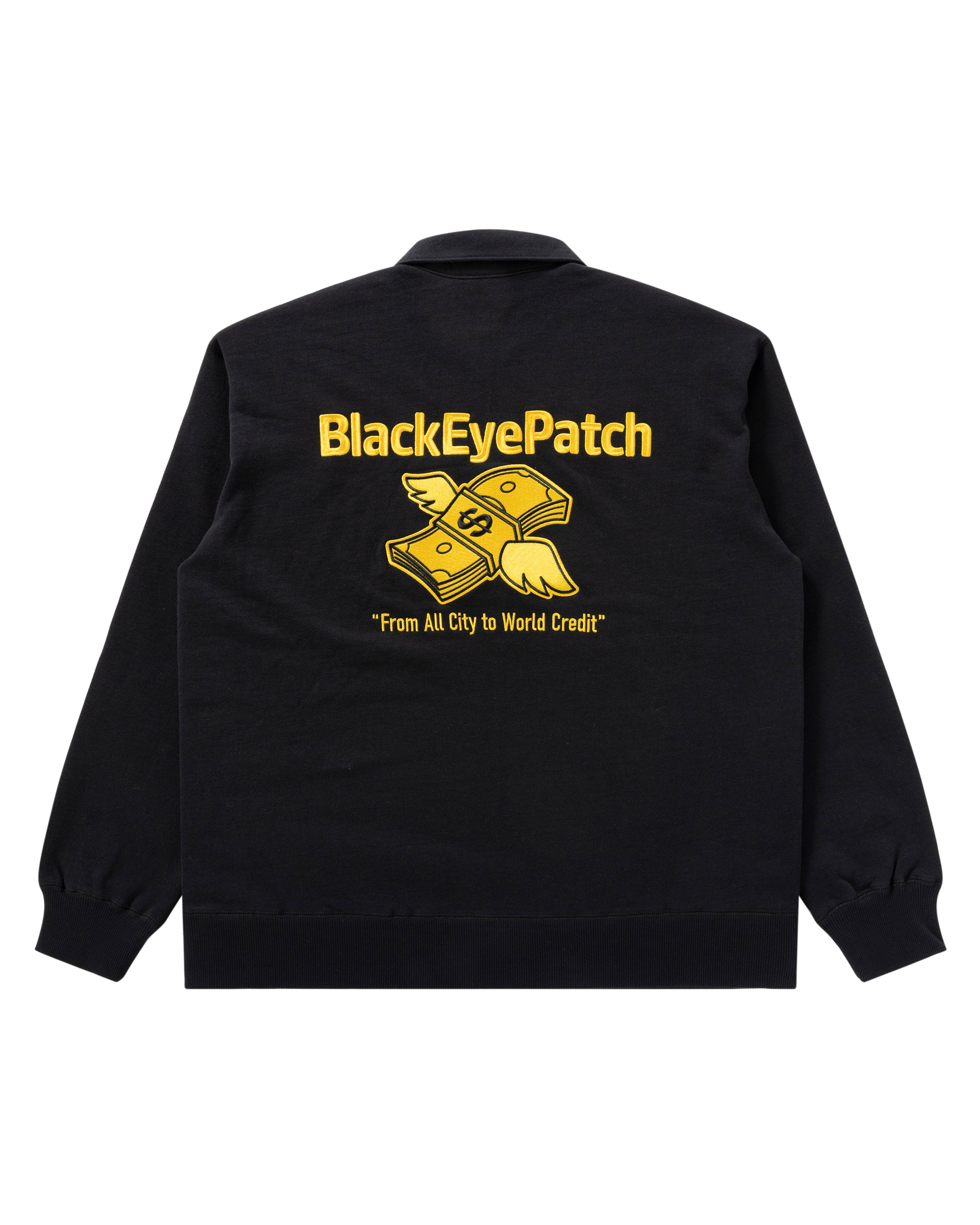 DOLLAR BAND HALF ZIP SWEAT BLACK – BlackEyePatch