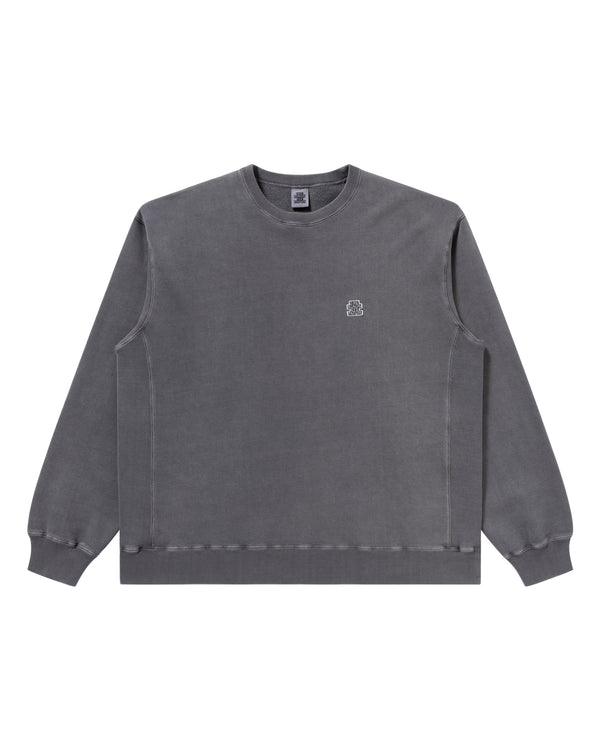 SMALL OG LABEL PIGMENT DYED CREW SWEAT CHARCOAL