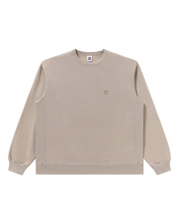 SMALL OG LABEL PIGMENT DYED CREW SWEAT BEIGE