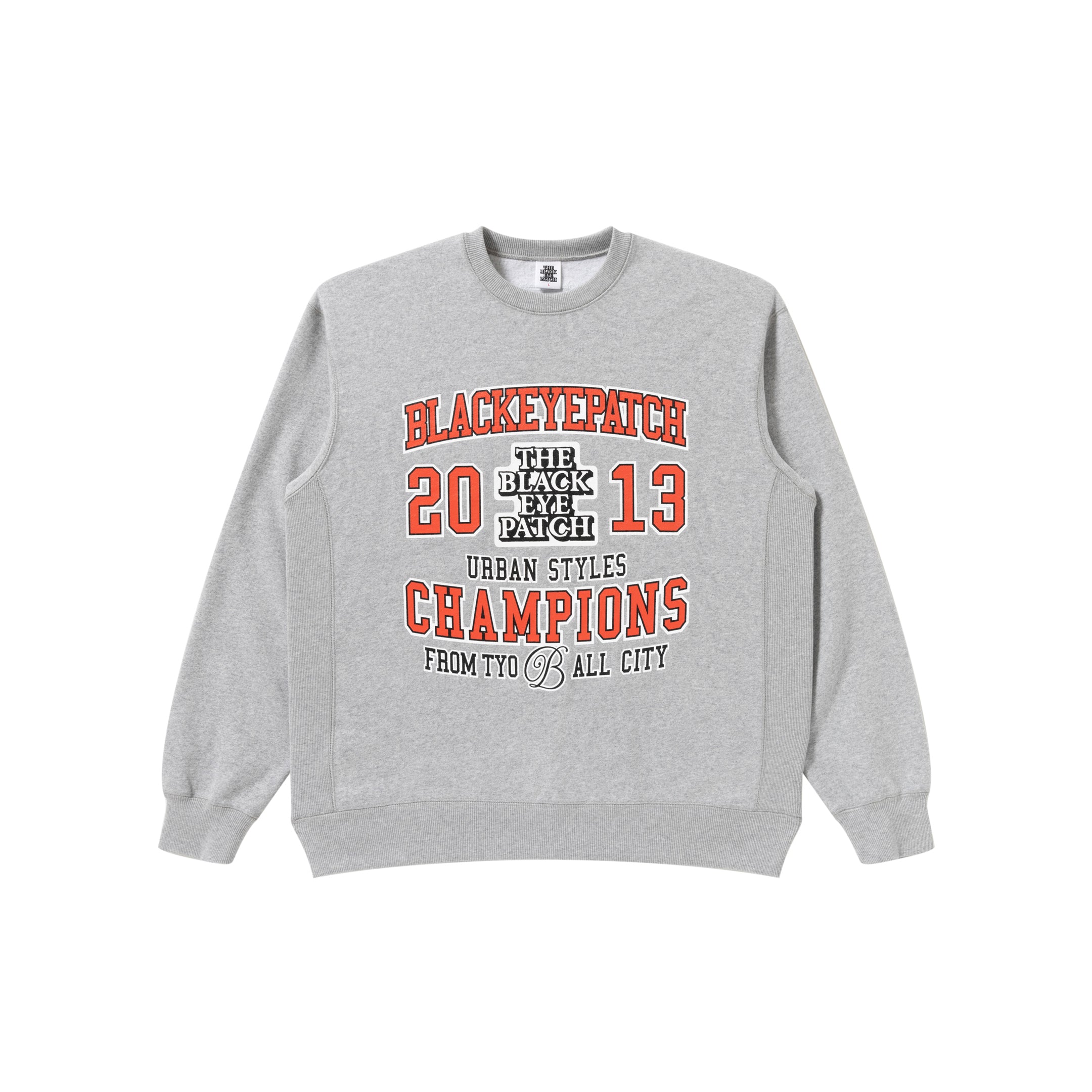 CHAMPIONS CREW SWEAT HEATHER GRAY – BlackEyePatch