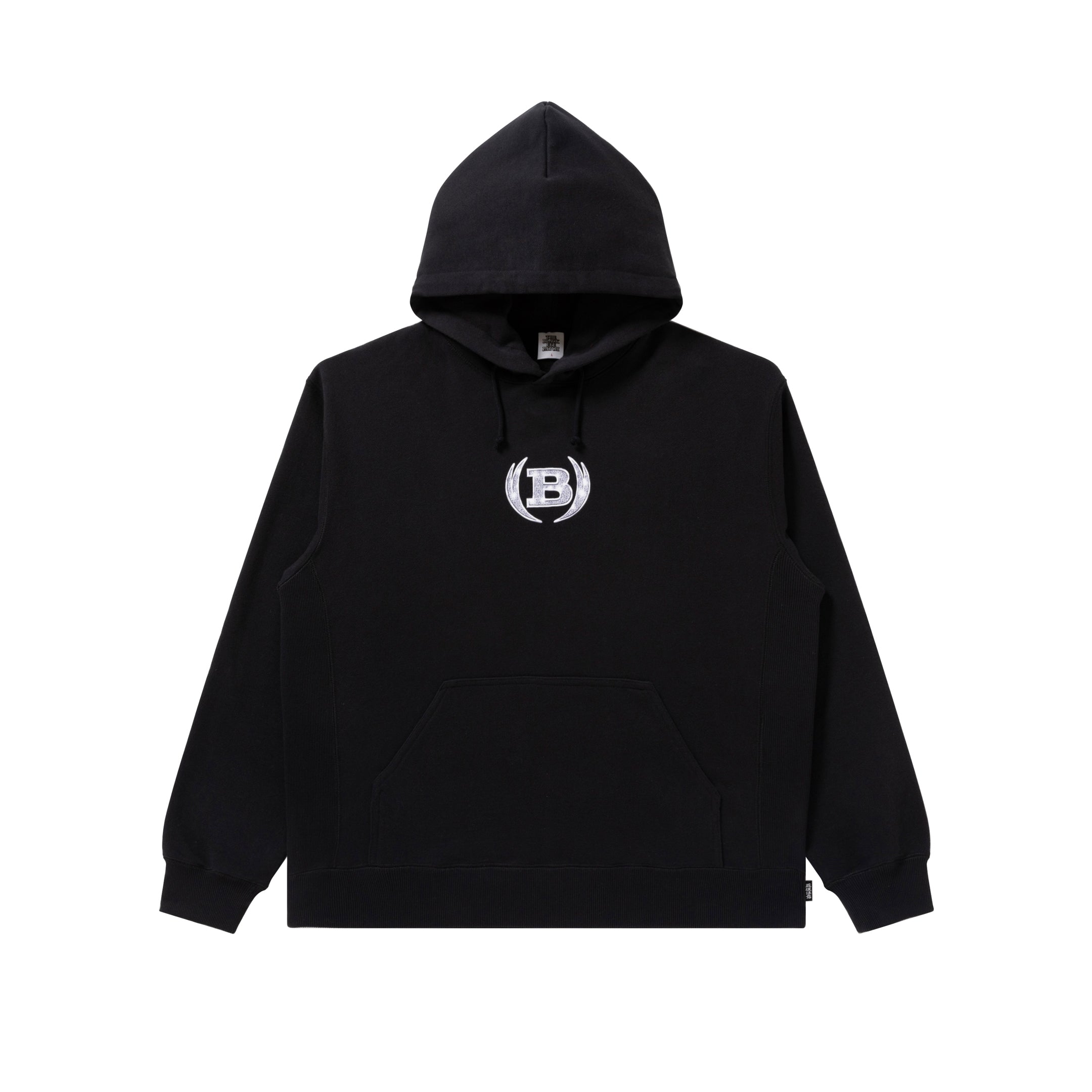 ICED OUT WINGED LOGO HOODIE BLACK