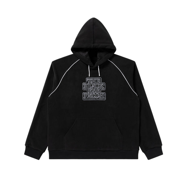 Outlined OG Label Fleece Hoodie, Black