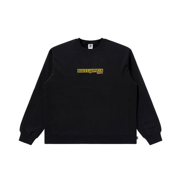 HORSEPOWER LOGO CREW SWEAT BLACK