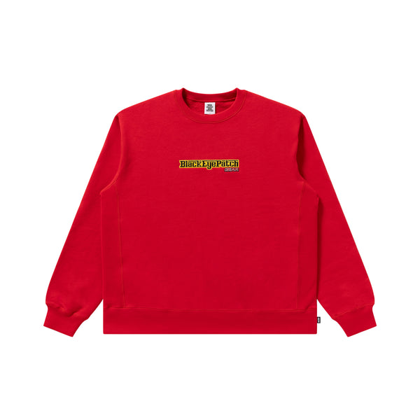 HORSEPOWER LOGO CREW SWEAT RED