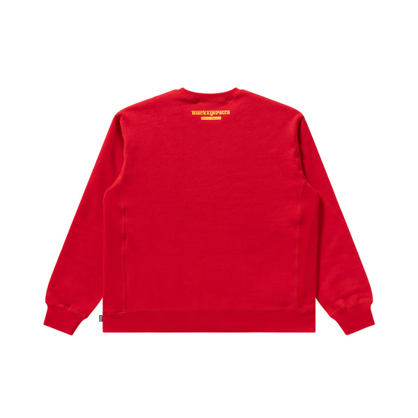 HORSEPOWER LOGO CREW SWEAT RED