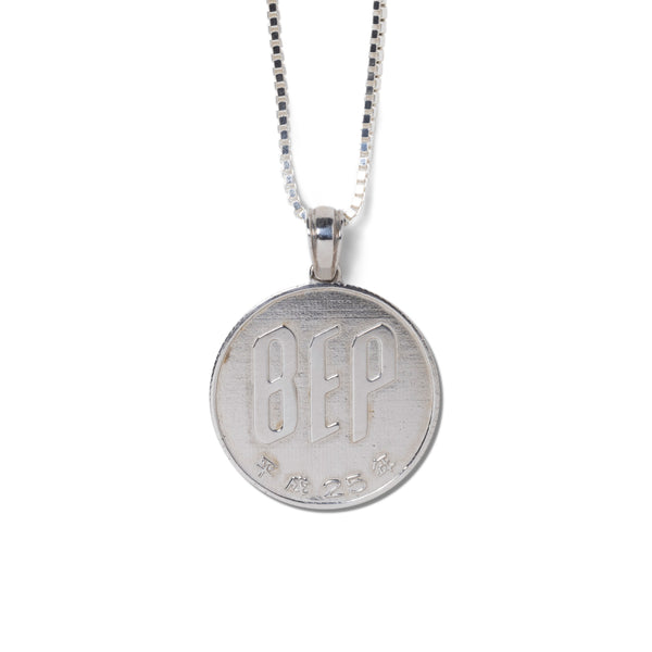 HUNDRED YEN COIN NECKLACE SILVER