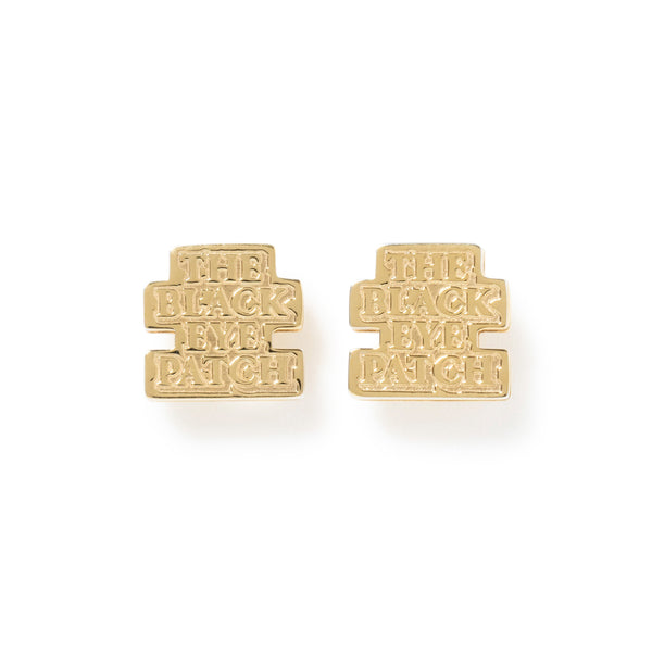 OG LABEL EARRINGS GOLD