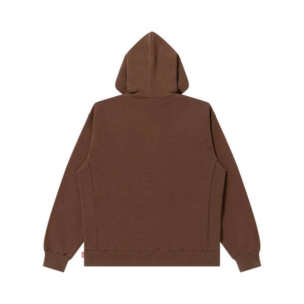 HWC LABEL HOODIE BROWN