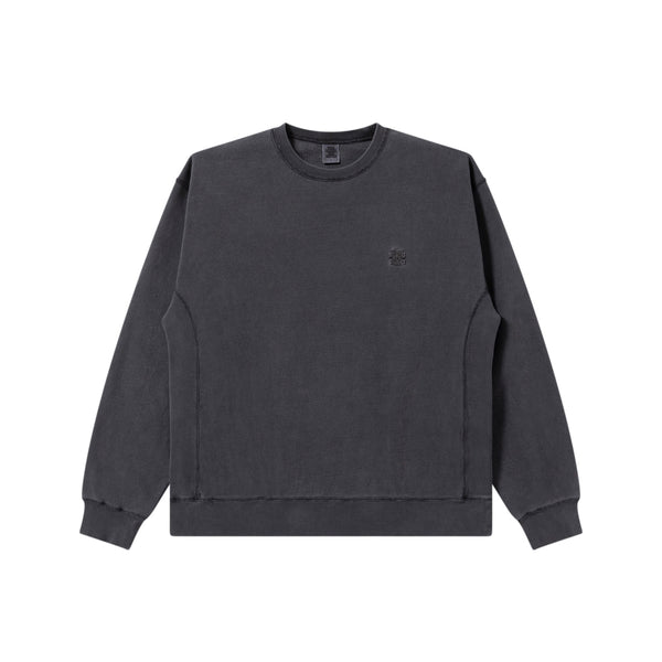 SMALL OG LABEL PIGMENT DYDED CREW SWEAT BLACK