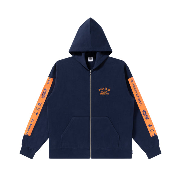 HWC TAPED ZIP HOODIE NAVY