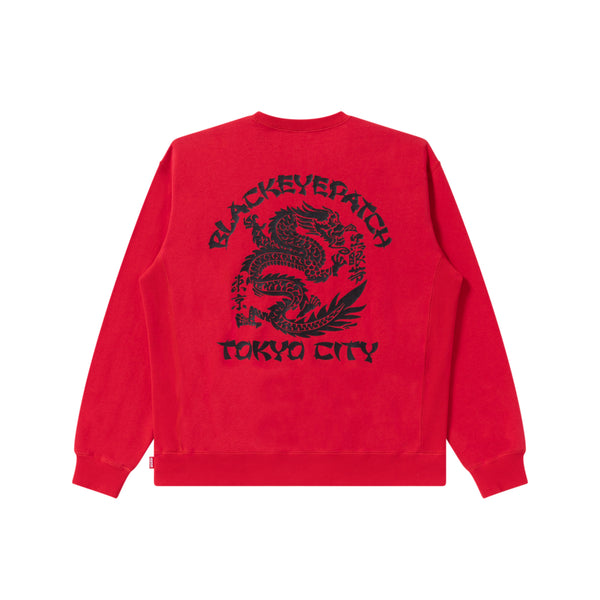 ANGRY DRAGON CREW SWEAT RED