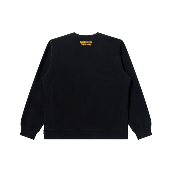 B EMBLEM HEAVYWEIGHT CREW SWEAT BLACK