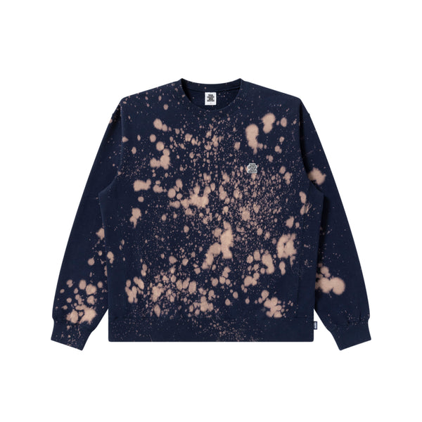 SMALL OG ACID SPLATTERED CREW SWEAT NAVY