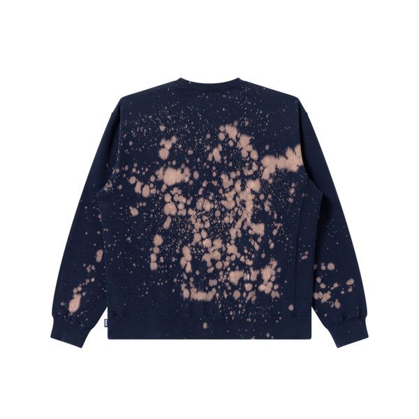 SMALL OG ACID SPLATTERED CREW SWEAT NAVY