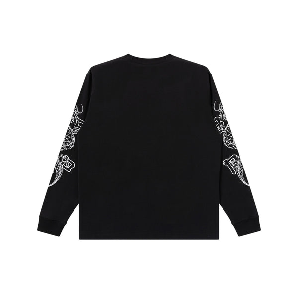 KANJI DRAGON L/S TEE BLACK