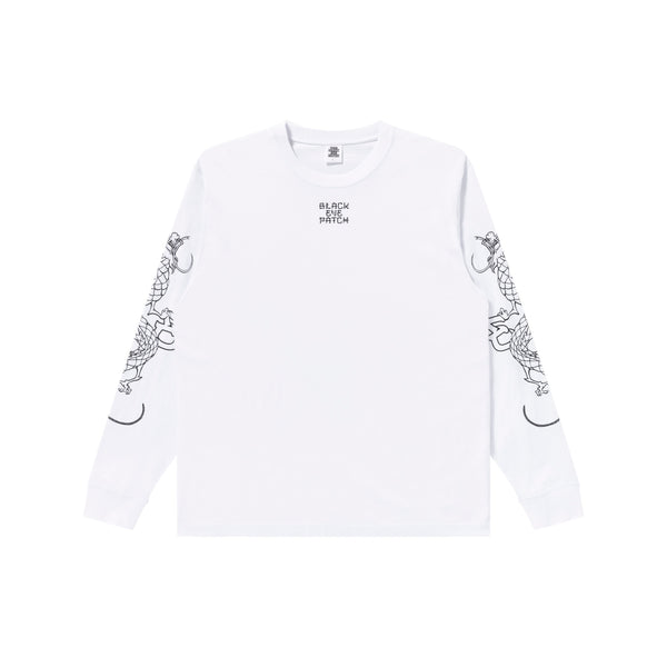 KANJI DRAGON L/S TEE WHITE