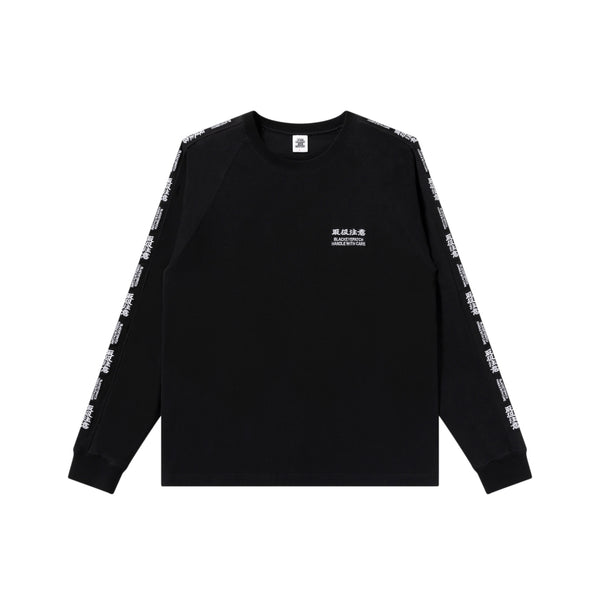 HWC EMBROIDERED RAGLAN L/S TEE BLACK