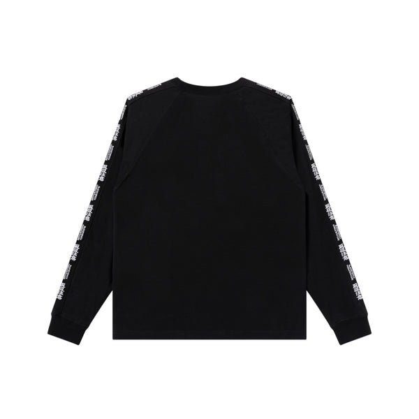 HWC EMBROIDERED RAGLAN L/S TEE BLACK