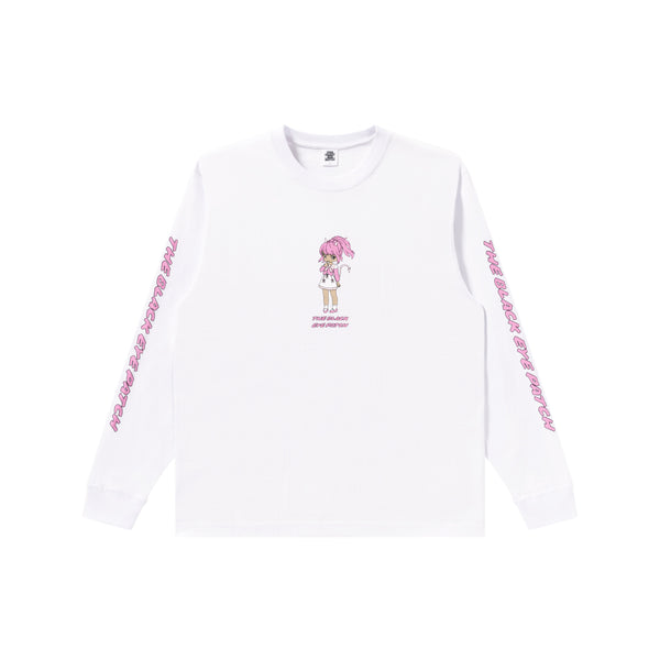 DEVIL GIRL L/S TEE WHITE