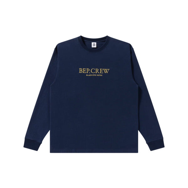 BEP CREW LOGO L/S TEE NAVY