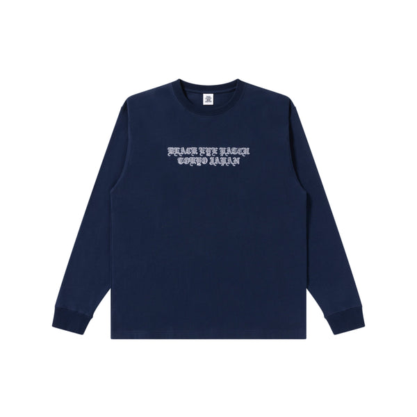 LINCOLN BLACKLETTERS L/S TEE NAVY