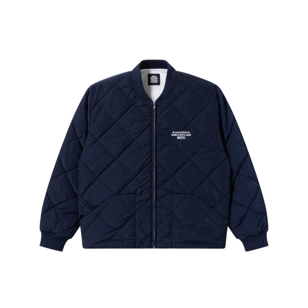 HWC LABEL EMBROIDERED QUILTED JACKET NAVY