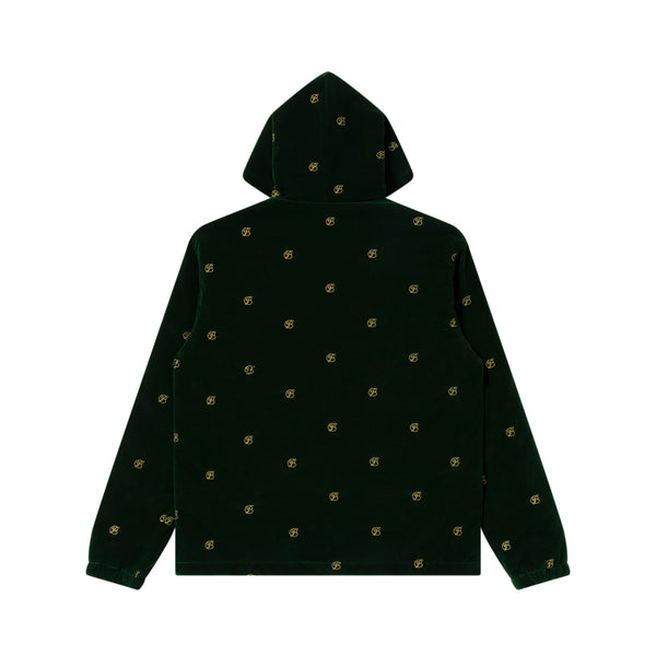 B EMBLEM PATTERNED JACKET GREEN