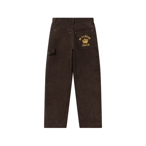 CROWN LOGO CORDUROY PAINTER PANTS OLIVE