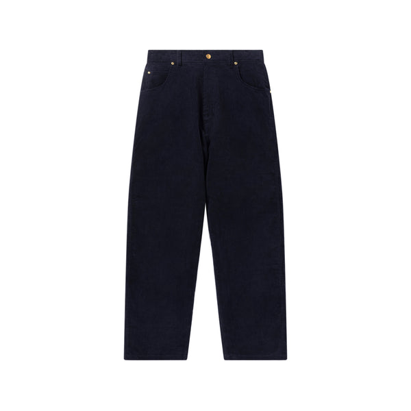 CROWN LOGO CORDUROY PAINTER PANTS NAVY