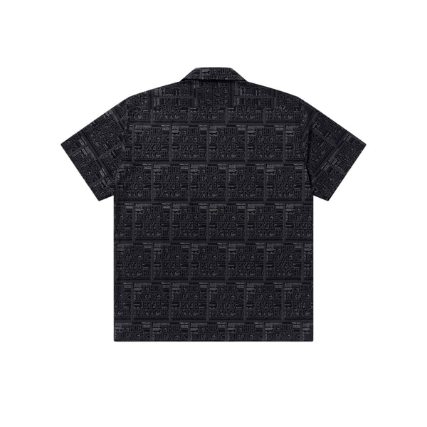 PRIORITY LABEL S/S RAYON SHIRT BLACK