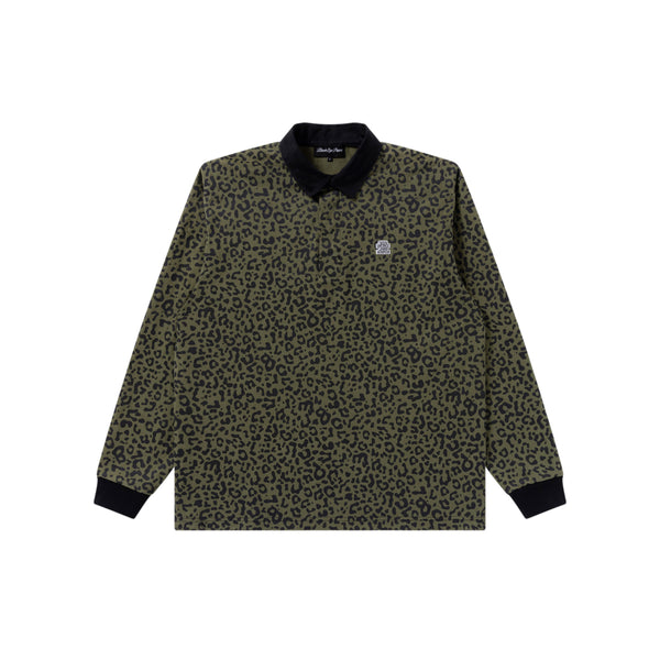 SMALL OG LEOPARD PATTERNED RUGBY SHIRT OLIVE