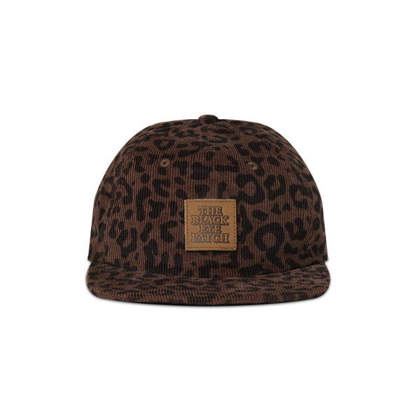 LEOPARD PATTERNED OG LABEL CORDUROY CAP BROWN
