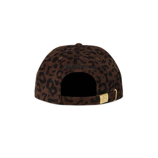 LEOPARD PATTERNED OG LABEL CORDUROY CAP BROWN