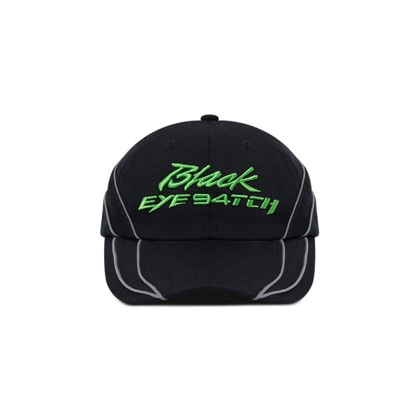 SUPERBIKE LOGO REFLECTIVE PIPING CAP BLACK