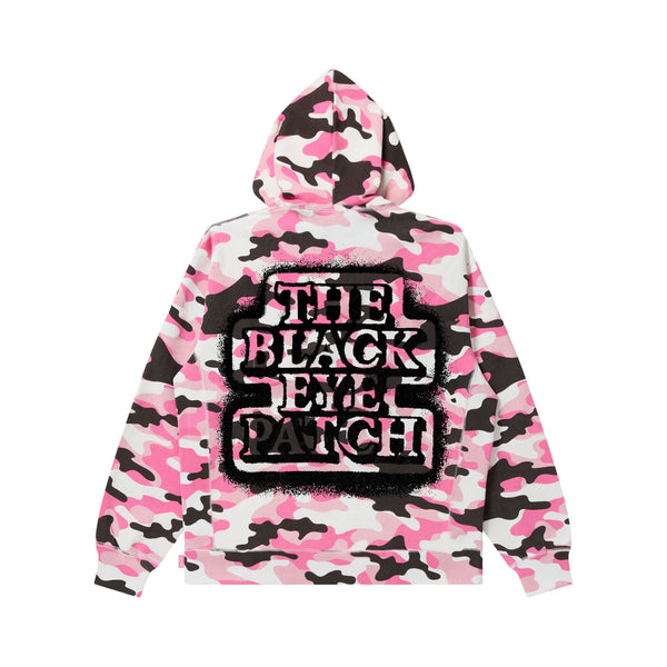 SPRAYED OG LABEL HOODIE PINK CAMO