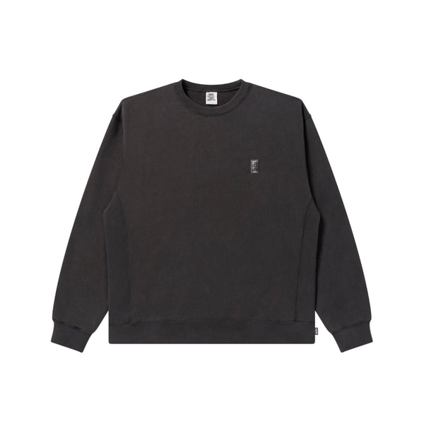 HWC EMBROIDERED PIGMENT DYED CREW SWEAT CHARCOAL