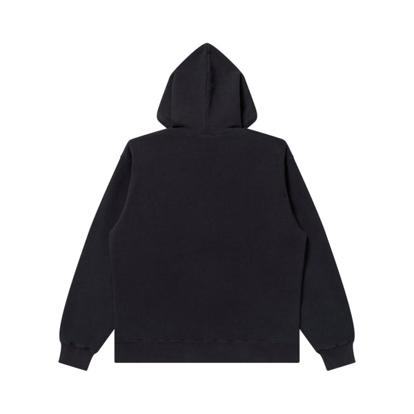 Reflector Embroidered Small HWC Zip Hoodie, Black