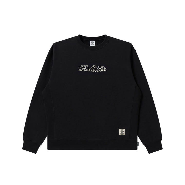 Serpentine Script Crew Sweat, Black