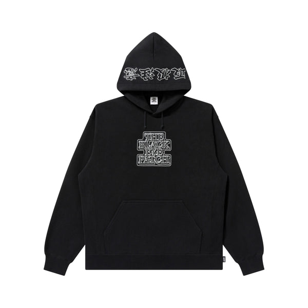 Stitch Printed OG Label Hoodie, Black