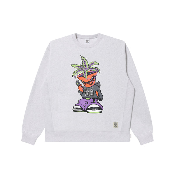 POTHEAD DEALER CREW SWEAT ASH