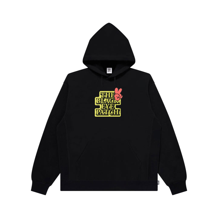 PEACE SIGN OG LABEL HOODIE BLACK