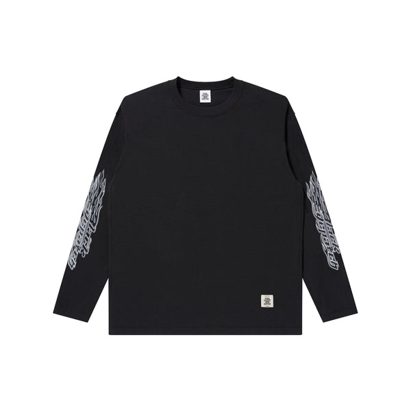 FLAME LOGO THERMAL L/S TEE BLACK